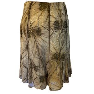 Shin Choi (6) silk skirt with chiffon overlay side zipper